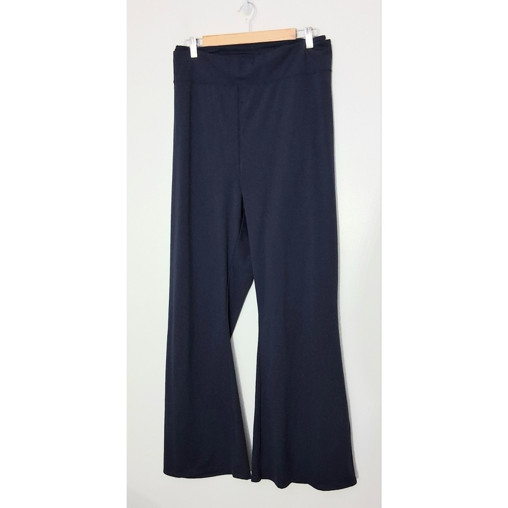 Studio Park x Kerstin Lindquist Pants Women's Size 5X Flare Legging Navy Preown